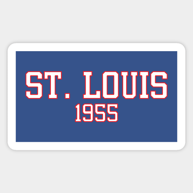St. Louis 1955 (blue variant) Sticker by GloopTrekker